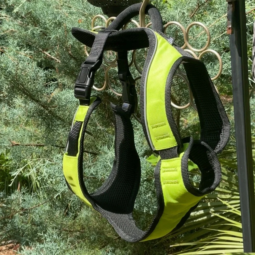 PetSafe EasySport Adjustable Dog Harness w/Control Handle Reflective•Green SizeM